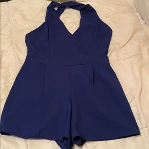 Royal blue romper.